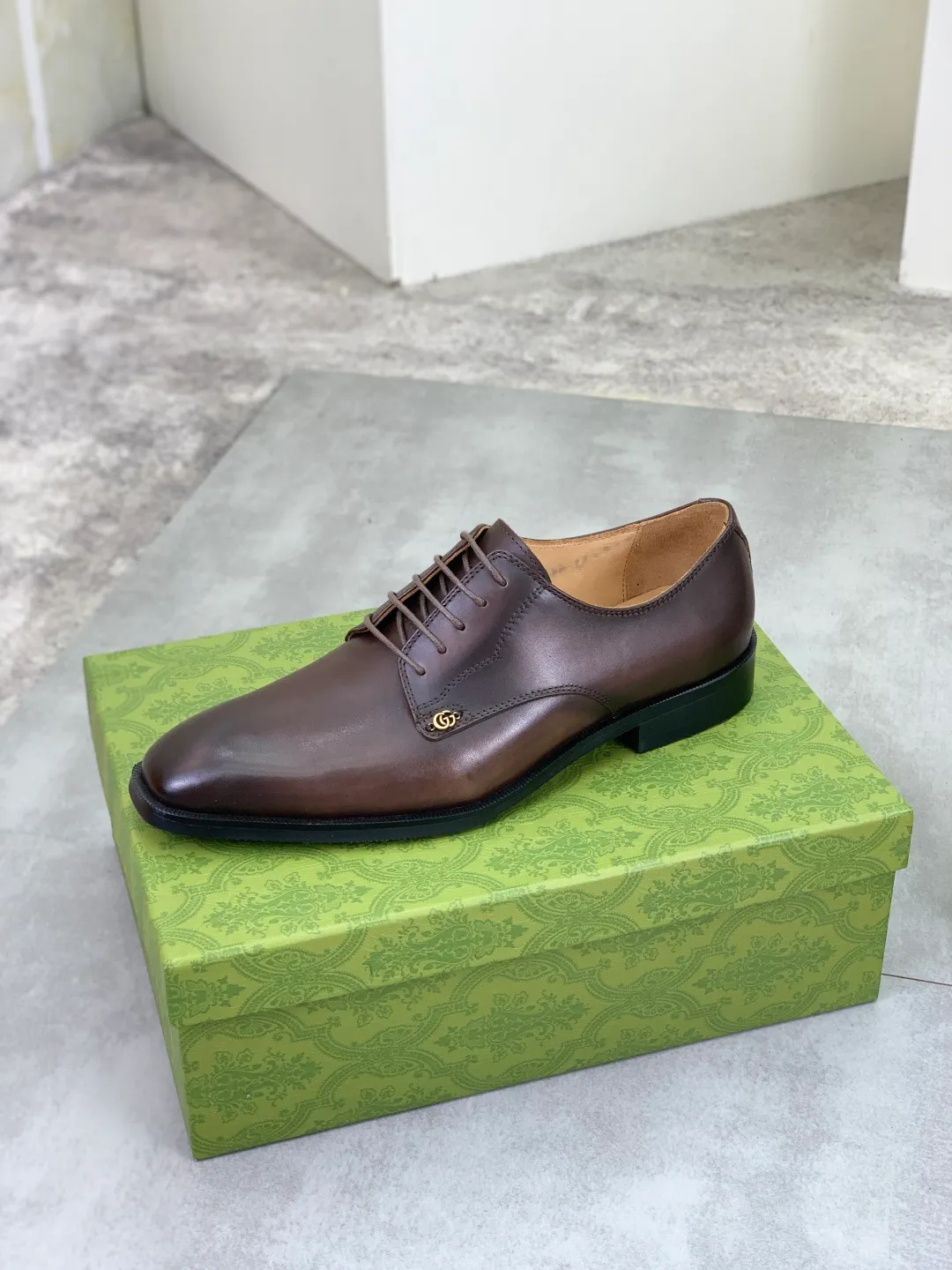 Men's men's shoes 💰P560 [New style] Water dyed cowhide 💰💎💎💎 [Gucci] GUCCI high-end men's formal business leather shoes, original order 1:1! Original imported high-end open-edge beaded calfskin, original metal buckle, imported first-layer cowhide lining for feet. Original outsole, men's shoe size: 39-44 (45 customized) 3️⃣ colors available